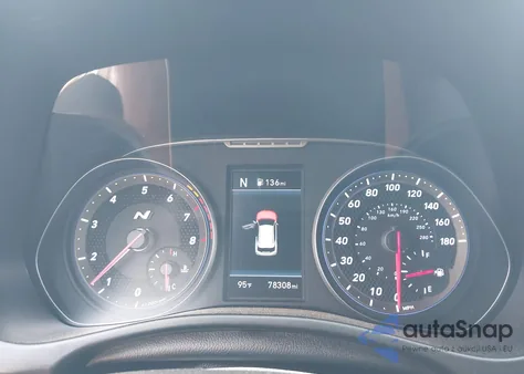 2019 Hyundai Veloster N z USA, uszkodzony, nr VIN KMHT36AH1KU001466